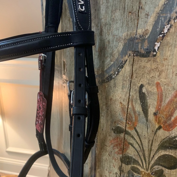 SOLD Brand new with tags CWD raised fancy stitched French noseband bridle - Picture 10 of 16